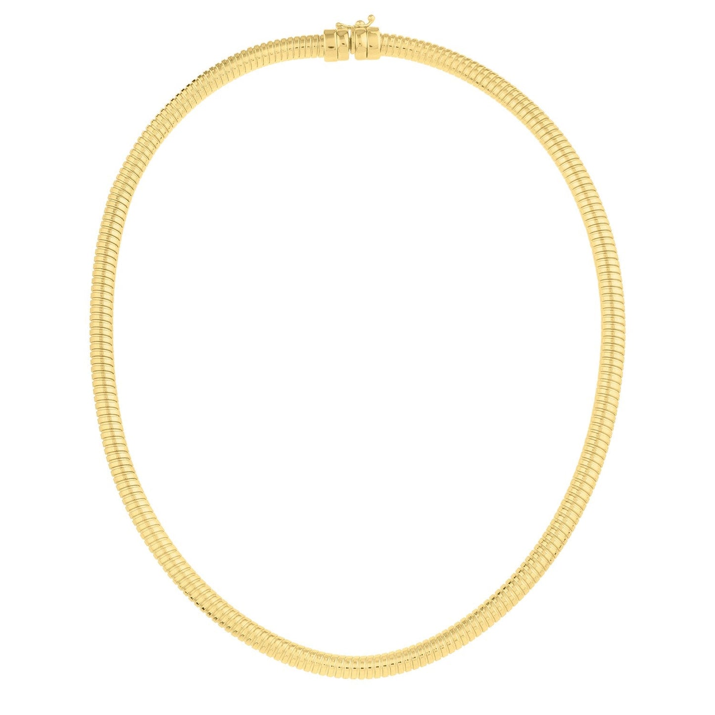 Elegant 14k Yellow Gold Tubogas Necklace - 5.00 mm