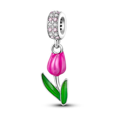 Pulsera de Colgante de Perlas con Flor Elegante