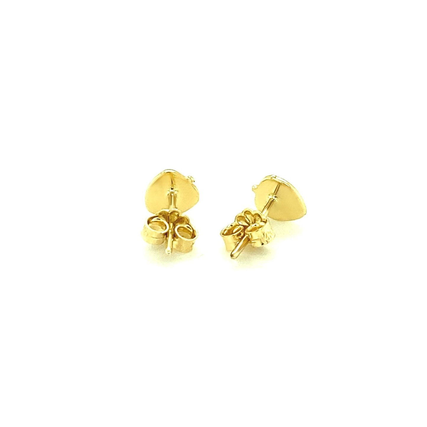 Boucles d'oreilles en or jaune 14k émaillées en forme de fraise pour enfants