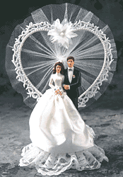 Just Married! Cake Topper D747, 9.5" High