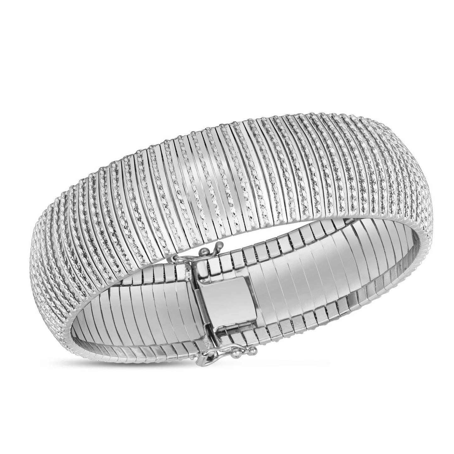 Bracelet Flex Diamante Audacieux en Or Blanc 14k