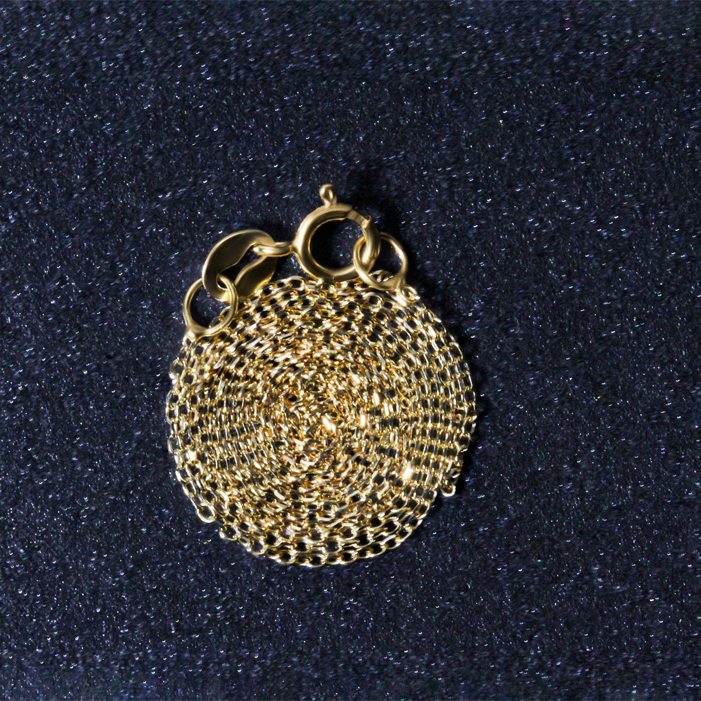 Chaîne en Or Jaune 14k avec Maillons Découpés en Diamant - 0,8 mm