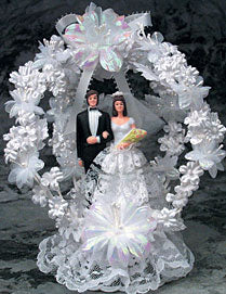 Toppers de pastel Arco de Flores D811, 9" de alto