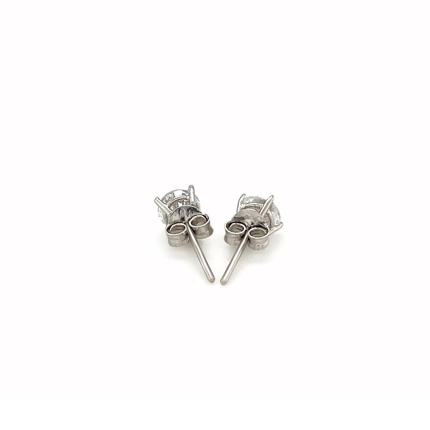 Pendientes de Stud de Plata Esterlina Elegantes con Circonitas