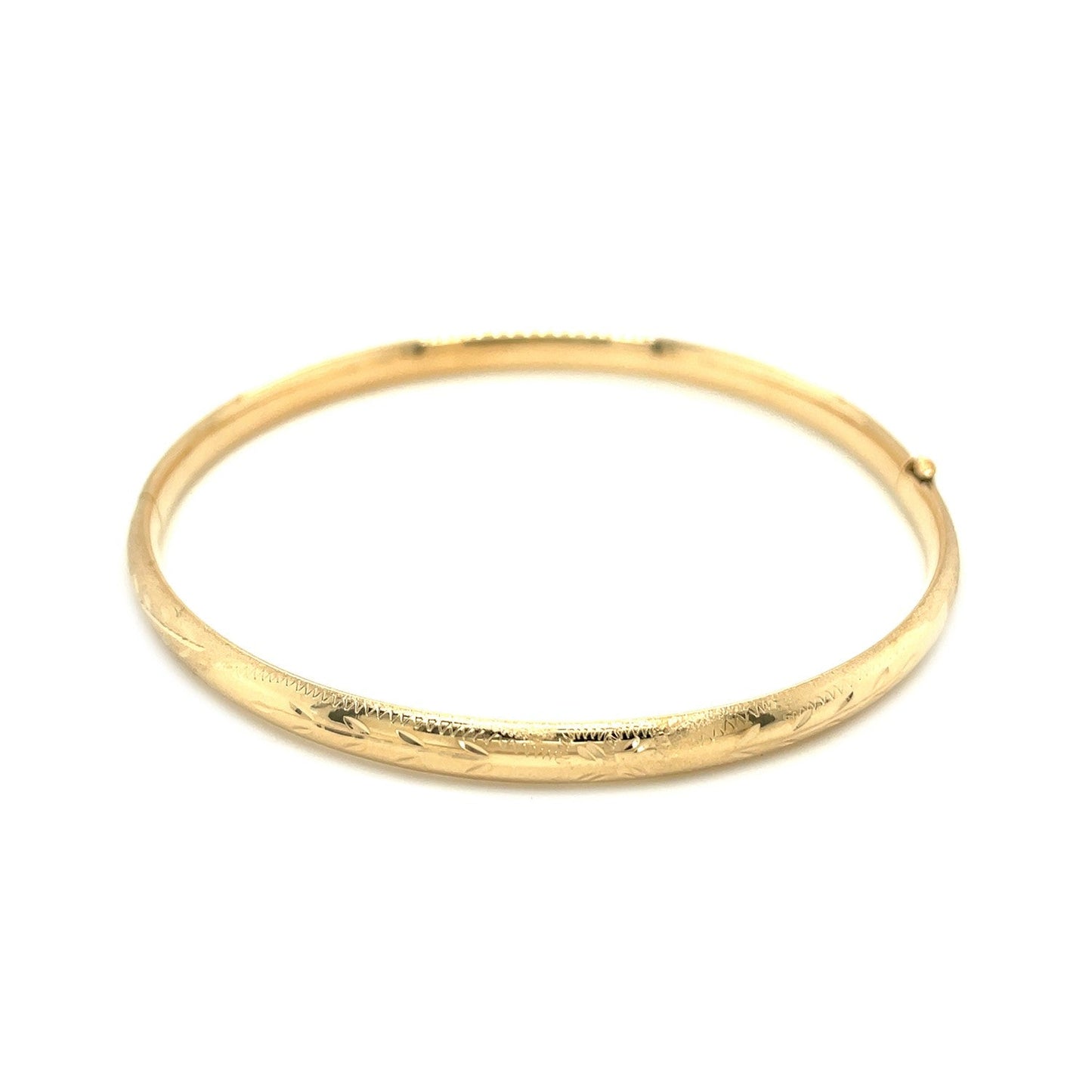 Bracelet en or jaune 14k au design florentin en dôme