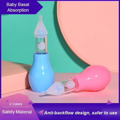 Infant silicone nasal aspirator pump type neonatal cold nasal mucus cleaner antibackflow baby nasal aspirator safe and non-toxic - Korvel