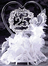 Sublime Cœur en Verre pour 25e Anniversaire - 20 cm de Hauteur