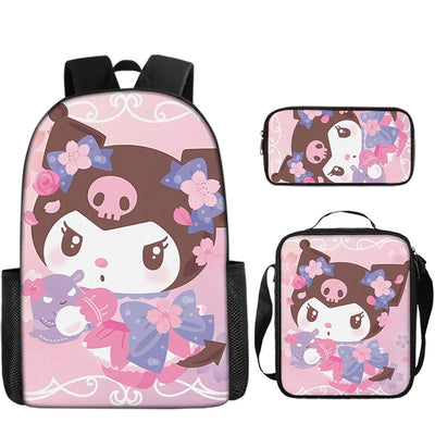 New Cartoon School Bag Printing Custom Bookbag High Quality Backpack Pencil Cases Kids Bags For Girls - Korvel