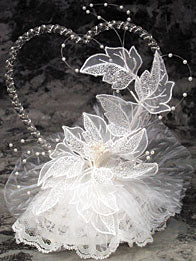 Braided Hearts & Flowers Cake Topper - 7.5" High
