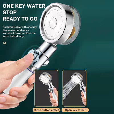 Xiao Man Waist Supercharged Sprinkler Head Dual Turbo Pressurized Propeller Fan Shower Head Shower Head - Korvel