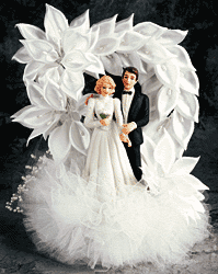 Garden Of Lilies Cake Topper - Elegant Wedding Decoration