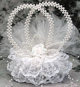 Rings Of Pearl Cake Topper - Elegant 7" High Design