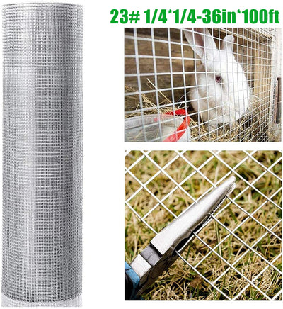 Premium 1/4 Inch Hardware Cloth - 36" x 100' Galvanized Wire Roll