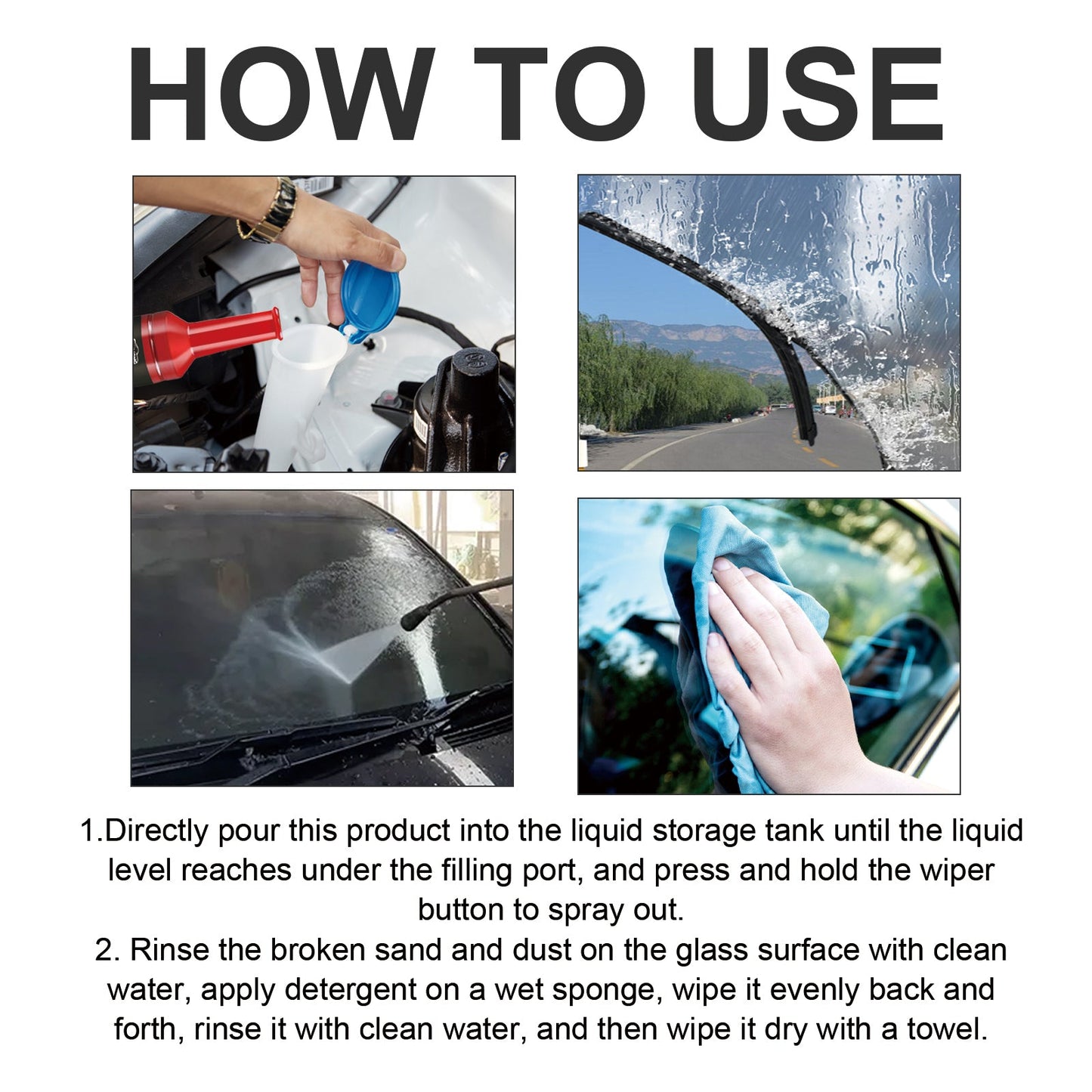 Premium Car Windshield Cleaner - Stain Resistant & Fog-Free