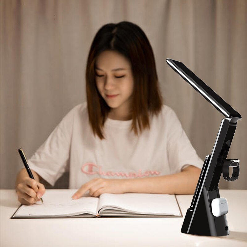 Multi-Function Table Lamp with Wireless Charging for Devices