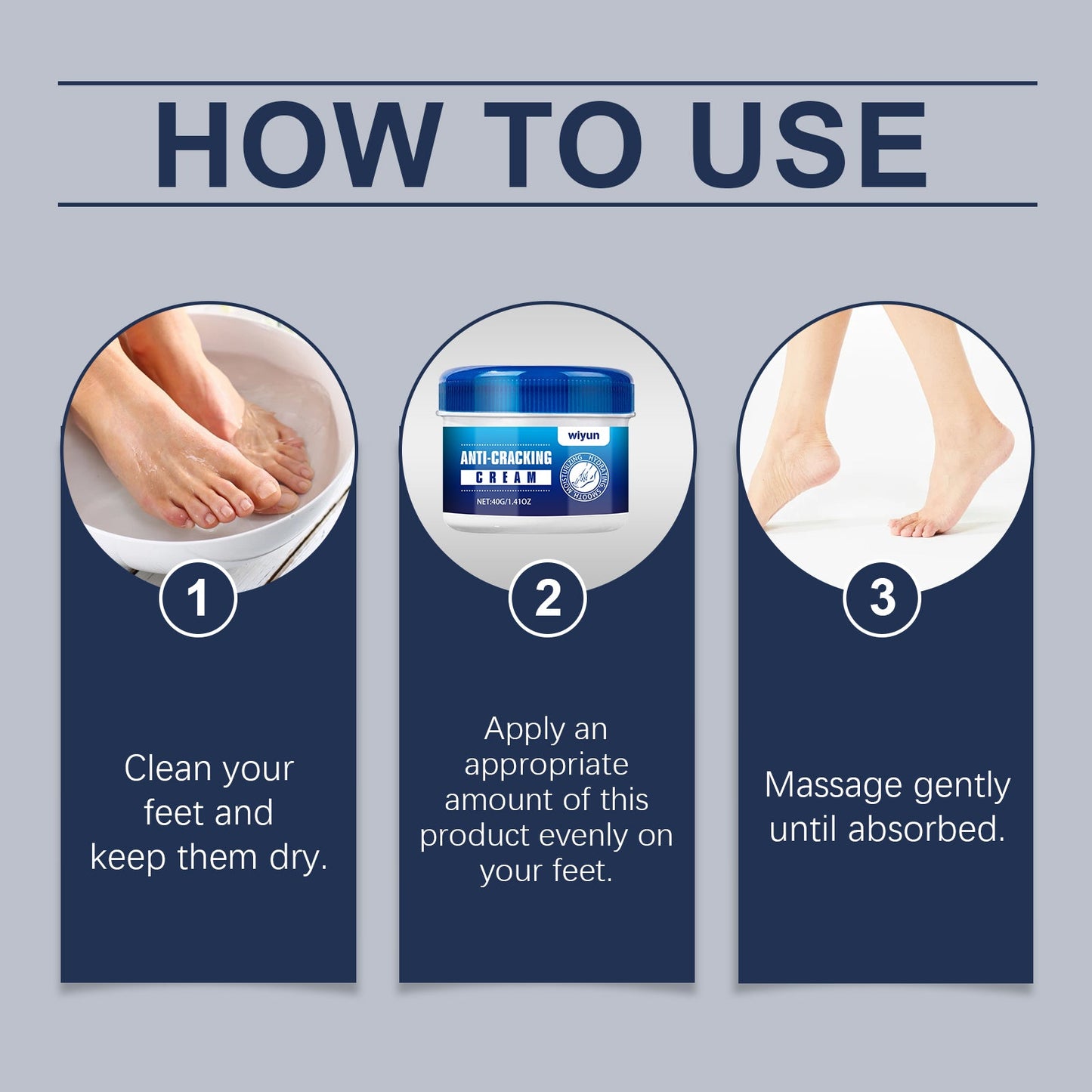 Nourishing Foot Care Cream, Soothing Dry Feet Moisturizing Moisturizing Exfoliating Tender Foot Care Cream - Korvel