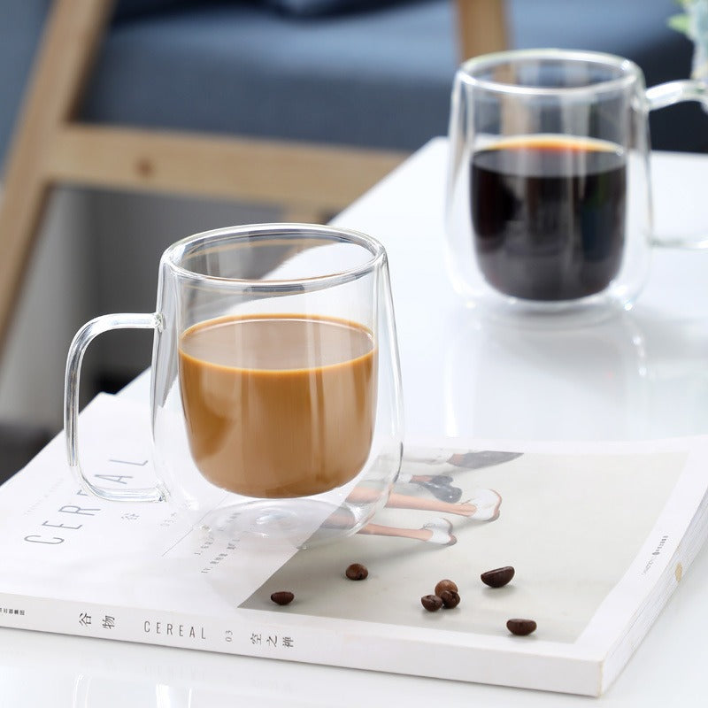 Elegant Double Layer Borosilicate Glass Mug