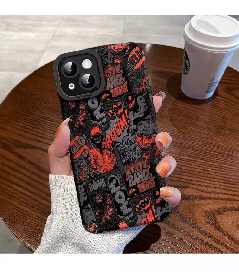 Trendy brand suitable for iPhone 13/14 Promax Apple 12/11 cartoon phone case XR all inclusive XS soft 7p - Korvel