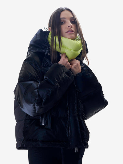 Veste courte en duvet - Noir