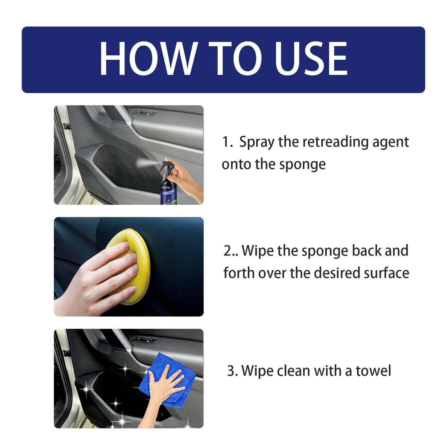 Multi-Purpose Vehicle Interior Retreader Cleans The Instrument Panel Interior With Plastic Retreading Coating For Dust Suppression - Korvel