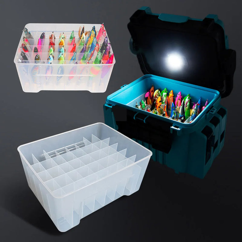 40 Grids Fishing Box Fishing Tackle Box Plastic Tackle Box Fishing Lure Bait Hooks Storage Box for Lures Hooks for Fishing - Korvel