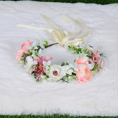 Forest Style Flower Garland Headband for Women