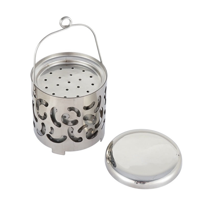 Outdoor mini stainless steel heating stove, autumn and winter camping heater, multifunctional portable heating energy heating co - Korvel