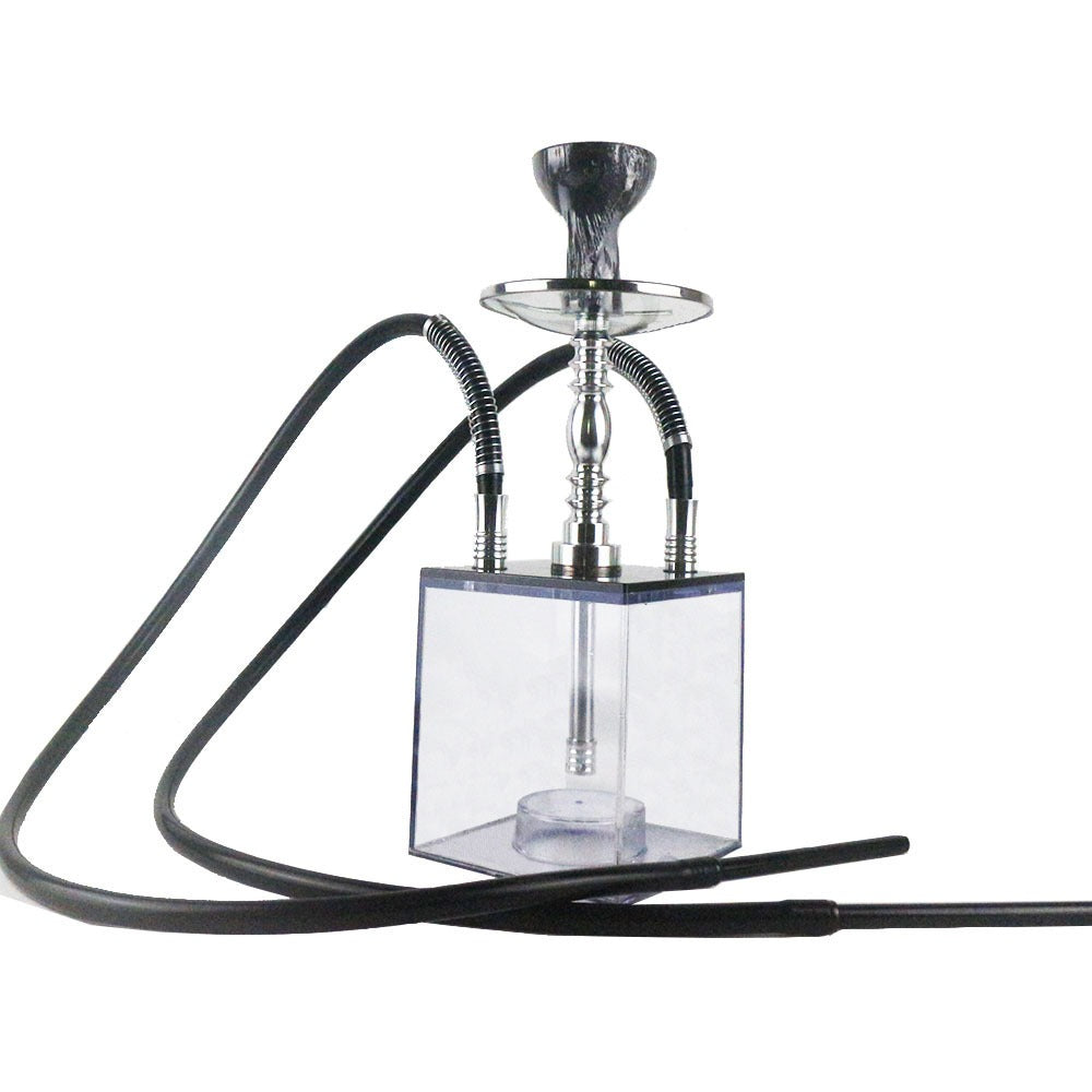 Juego de Hookah de Acrílico Premium con Luz LED y Doble Manguera