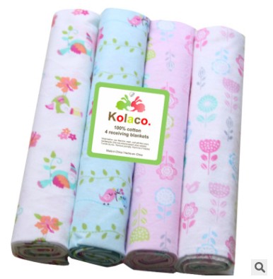 4Pcs/Lot Baby Blankets Newborn Muslin Diapers 100% Cotton Baby Swaddle Blanket for Newborns Photography Kids Muslin Swaddle Wrap - Korvel