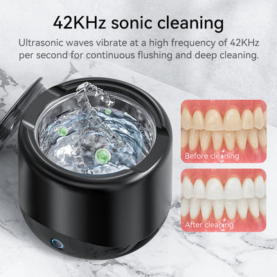 Ultrasonic cleaning machine portable and multifunctional home jewelry denture cleaner toothbrush head and tooth cover cleaner - Korvel