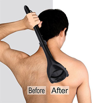 Do-it-yourself Head Blade Back Hair Shaver Trimmer Body Leg Razor Long Handle Removal Razors - Korvel