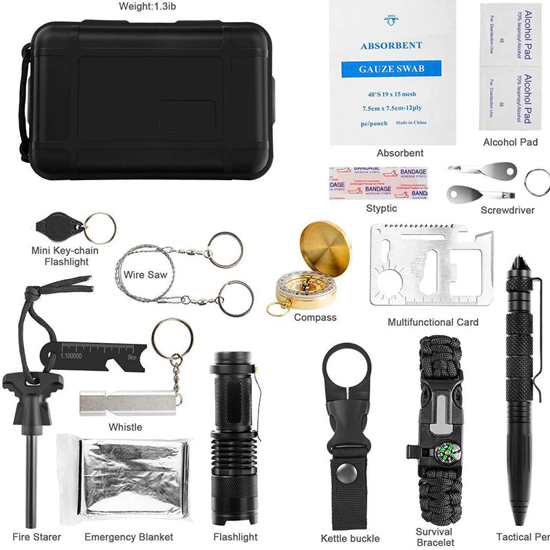Military-Grade Outdoor Survival Kit with Essential Tools