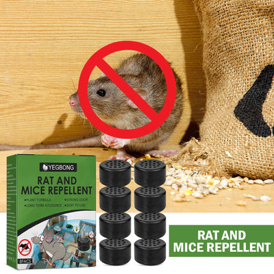 Yegbong 8pcs mice repellant mouse repelling pills car body kitchen office bedroom warehouse sewer pipe rat and mice repellent - Korvel