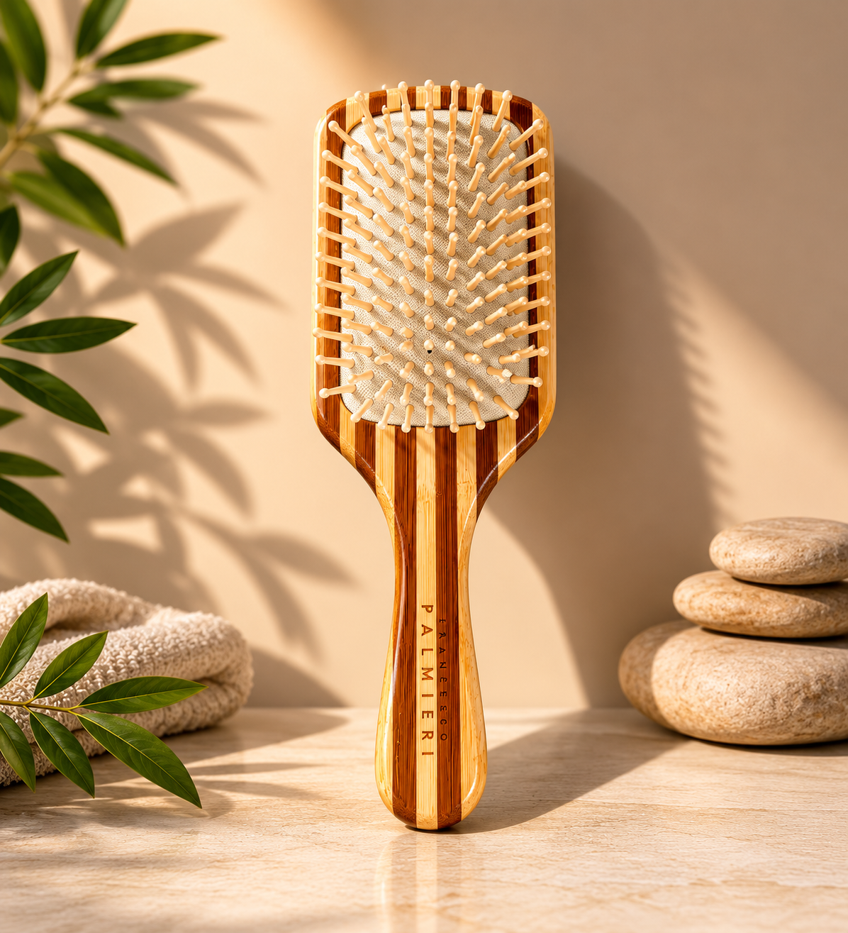 Cepillo de pelo de bambú premium para un peinado sin esfuerzo