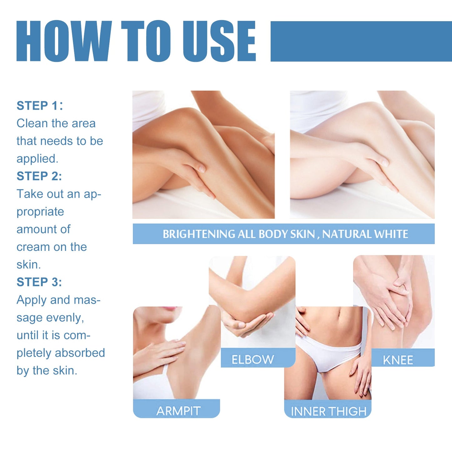 Beauty Cream, Neck And Back Legs And Elbows Refreshing And Smooth Remove Stains Moisturize Skin Underarm Whitening Cream - Korvel