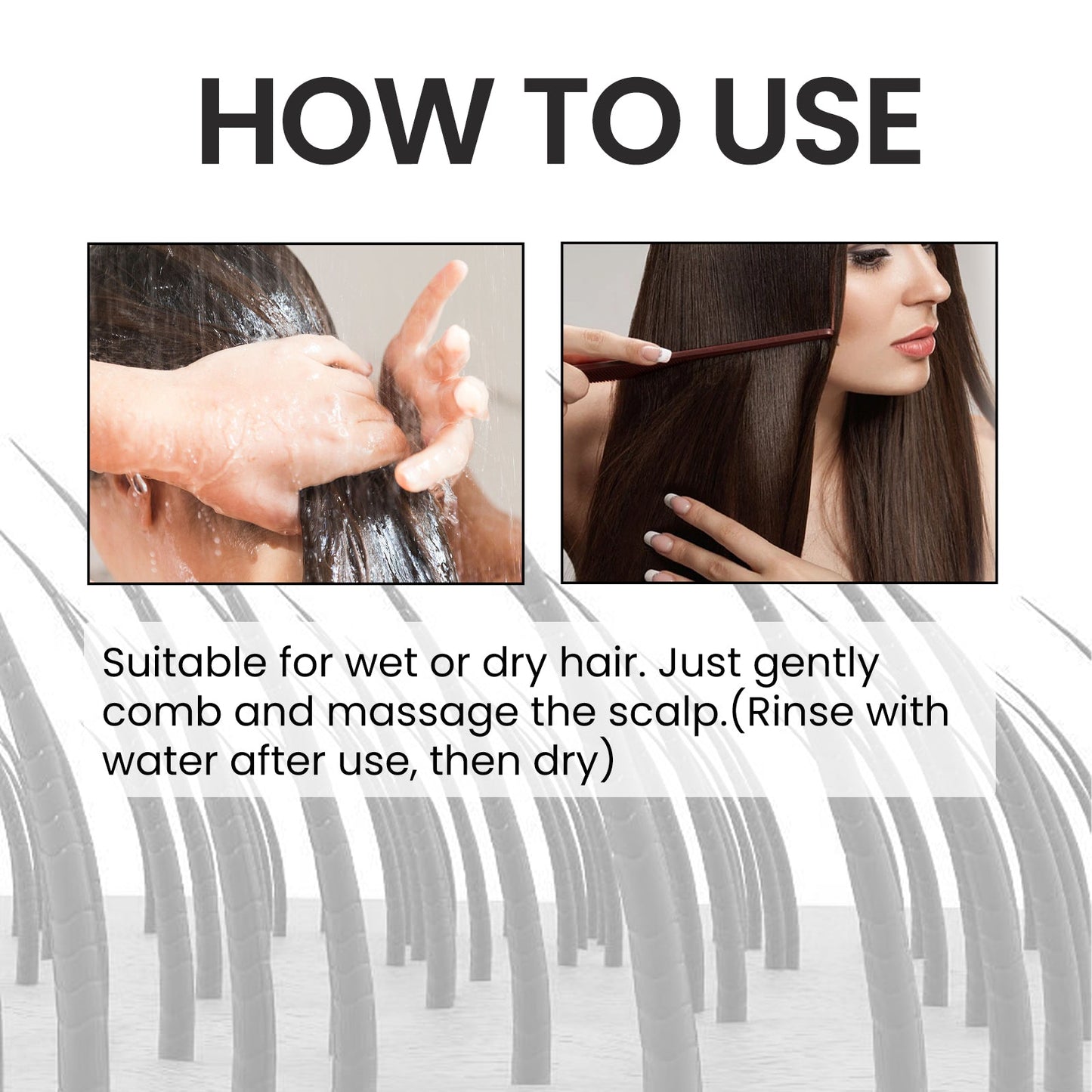 Peigne de soins capillaires premium pour massage du cuir chevelu et coiffage sans nœuds