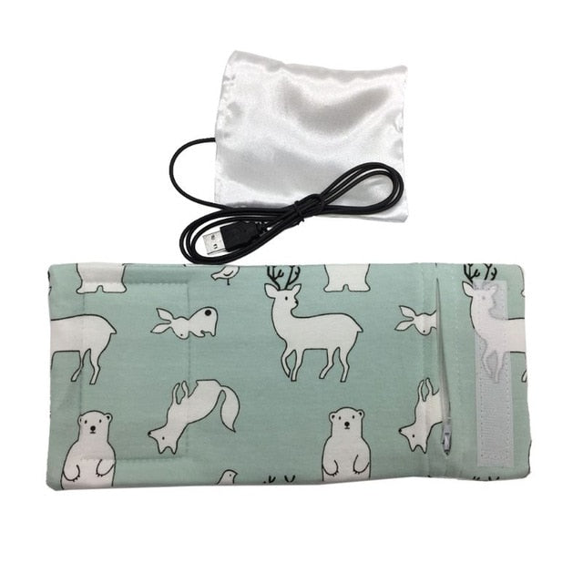 USB Milk Water Warmer Travel Stroller Insulated Bag Baby Nursing Bottle Heater - Korvel