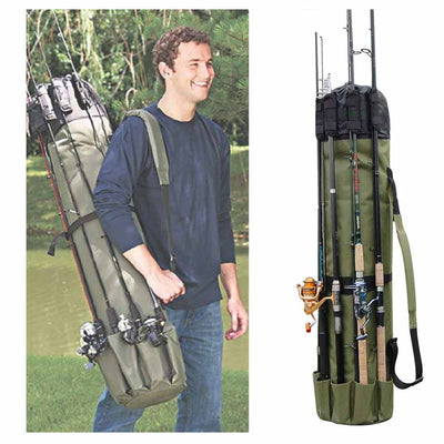 Fishing Portable Multifunction Nylon Fishing Bags Fishing Rod Bag Case Fishing Tackle Tools Storage Bag - Korvel