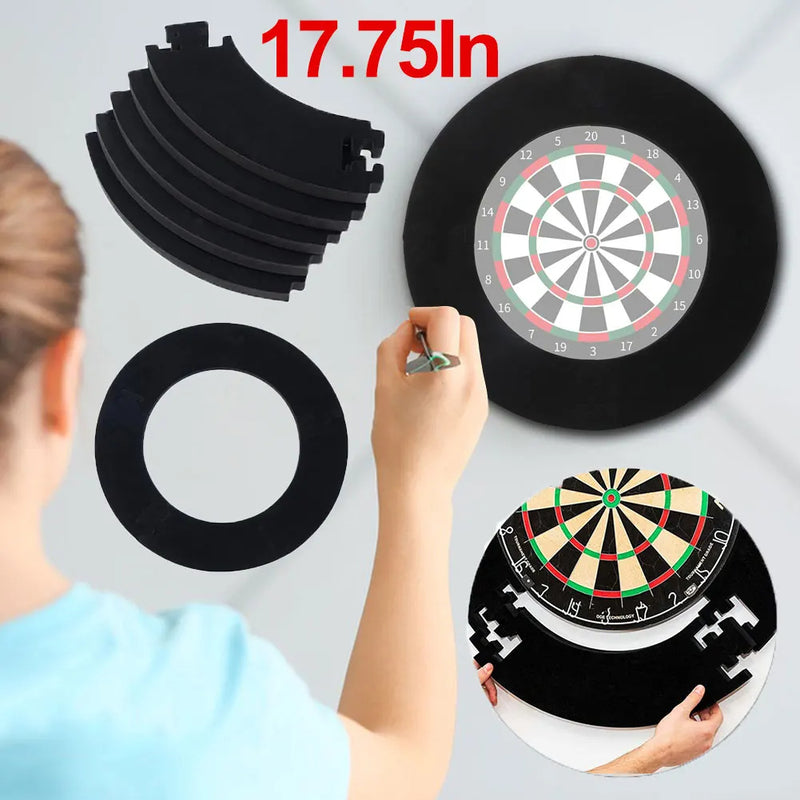 Black Dartboard Surround For Dartboard Universal Wall Protection Splicing Dartboard Surround Ring Dart Accessories - Korvel