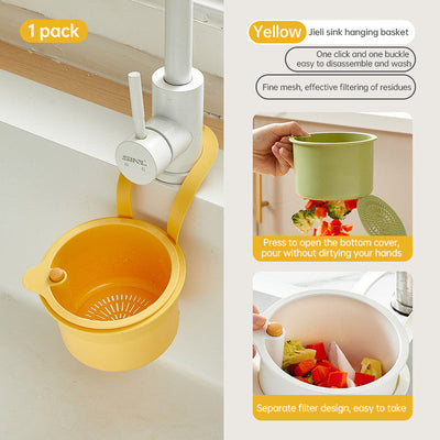 Adjustable Hanging Sink Drain Basket for Kitchen Sink, Food Waste Separator, Filter Basket & Fruit Washing Strainer - Korvel