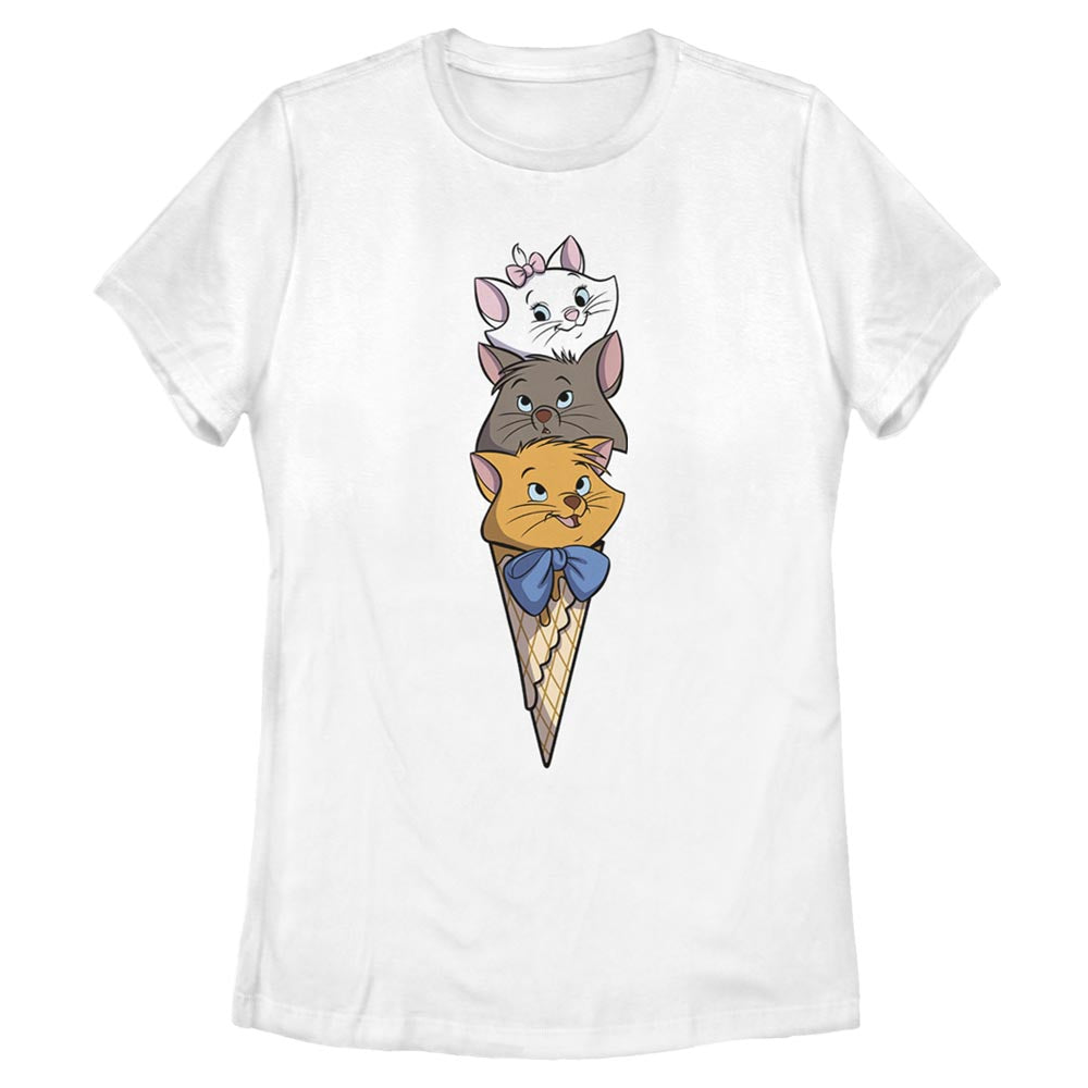 Camiseta de helado de gatito de Disney Aristocats para mujer
