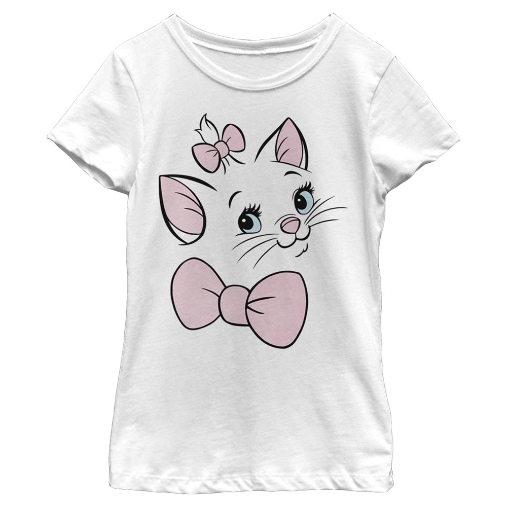 T-shirt à grand visage de Marie Disney pour filles