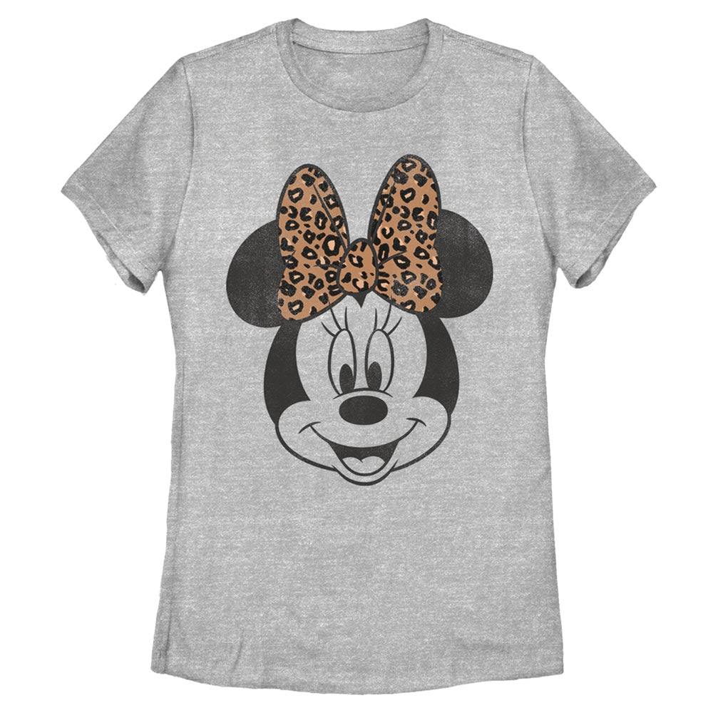 Camiseta de Mujer Disney Minnie Mouse con Estampado de Cebra y Lazo