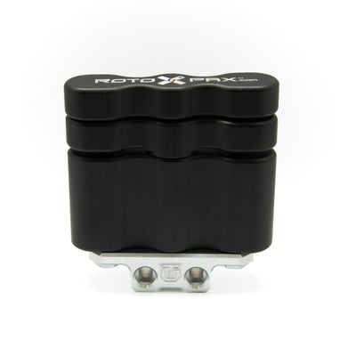 Billet aluminum Rotopax mount adapter for extrusion roof rack cross bars. - Korvel