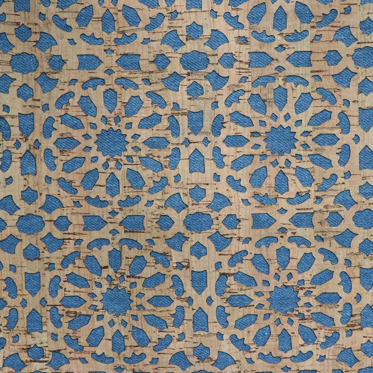 Denim Backed Mandala Pro Lite Cork - 1/2 Yard