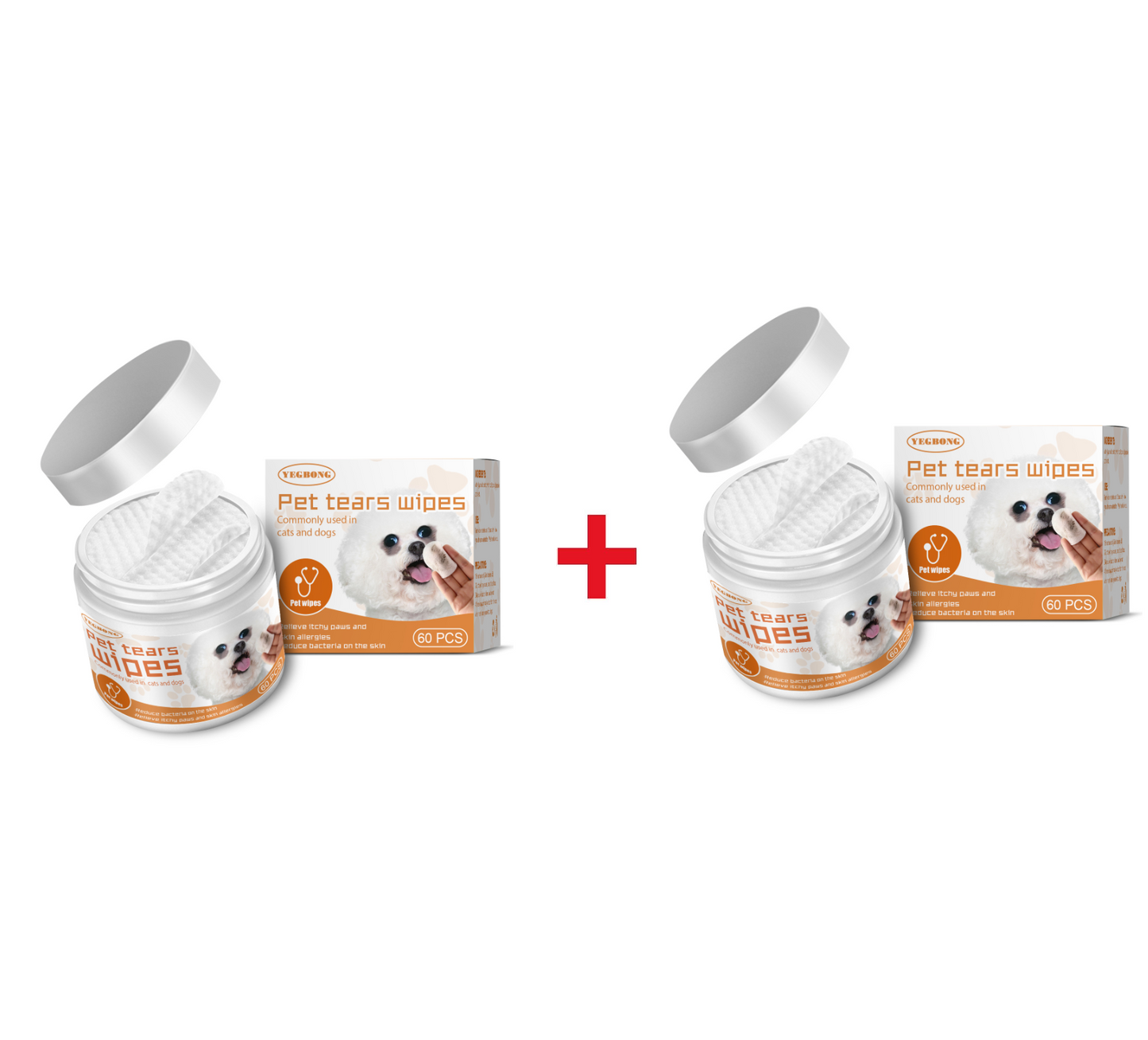 Pet Wipes Clean, Dogs And Cats Tear Stains Eye Cleaning Wipe Eye Dirt Cotton Pad - Korvel