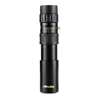 Original binoculars Nikula 10-30x25Zoom Monocular high quality Telescope Pocket Binoculo Hunting Optical Prism Scope no tripod - Korvel