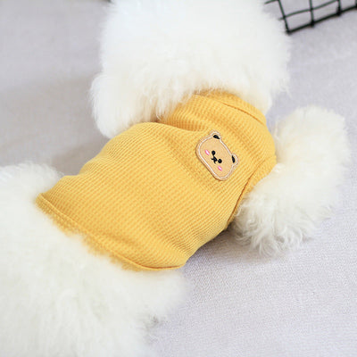 Thin Sleeveless Vest Small Dog Teddy Pomeranian Bears Pet Cat Dog Clothes - Korvel