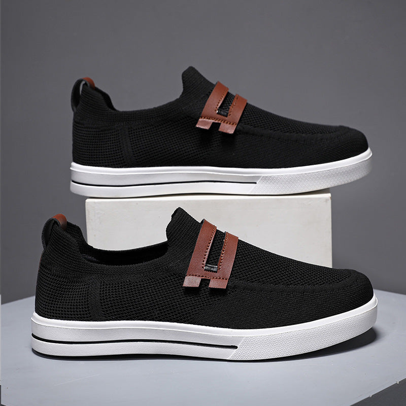 Soft elastic mesh shoes sports shoes lightweight business men's shoes - Korvel