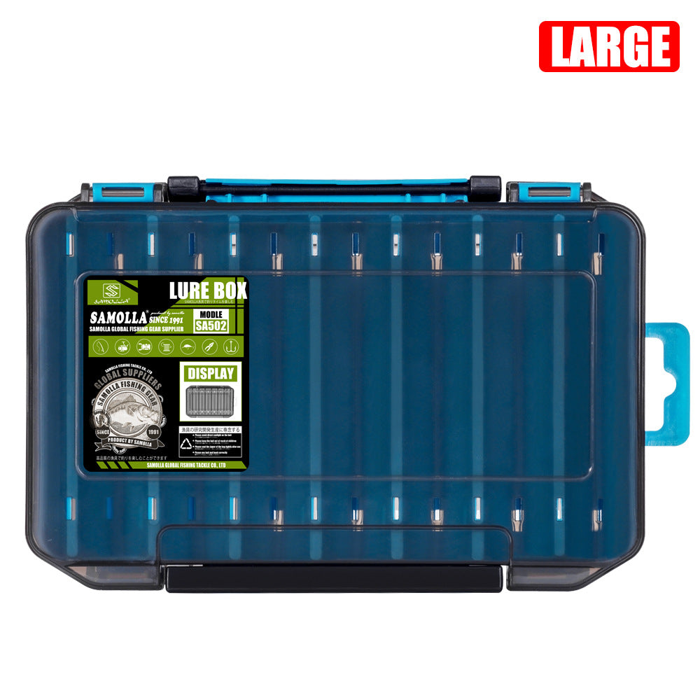 14-Compartment Fishing Tackle Box for Accessories, Lures & Hooks, Double-Sided Organizer. - Korvel